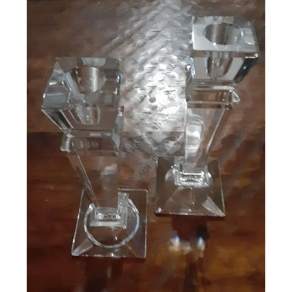 Shannon Crystal Ireland Tall Candle Holder Clear Timeless
